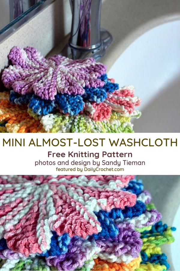 Small Almost Lost Crochet Washcloth Free Pattern