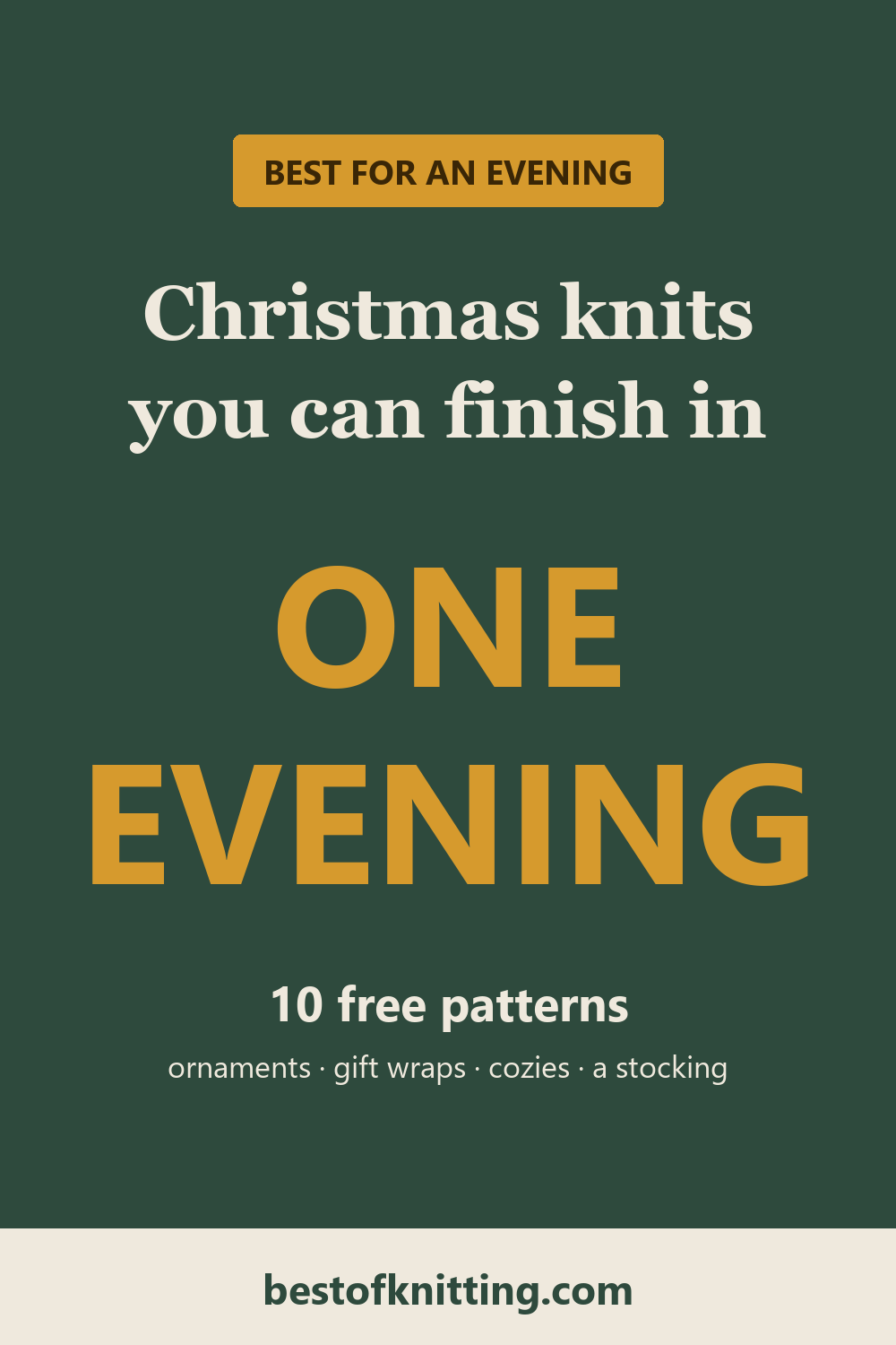 Christmas knits you can finish in one evening: 10 free patterns, from Best of Knitting