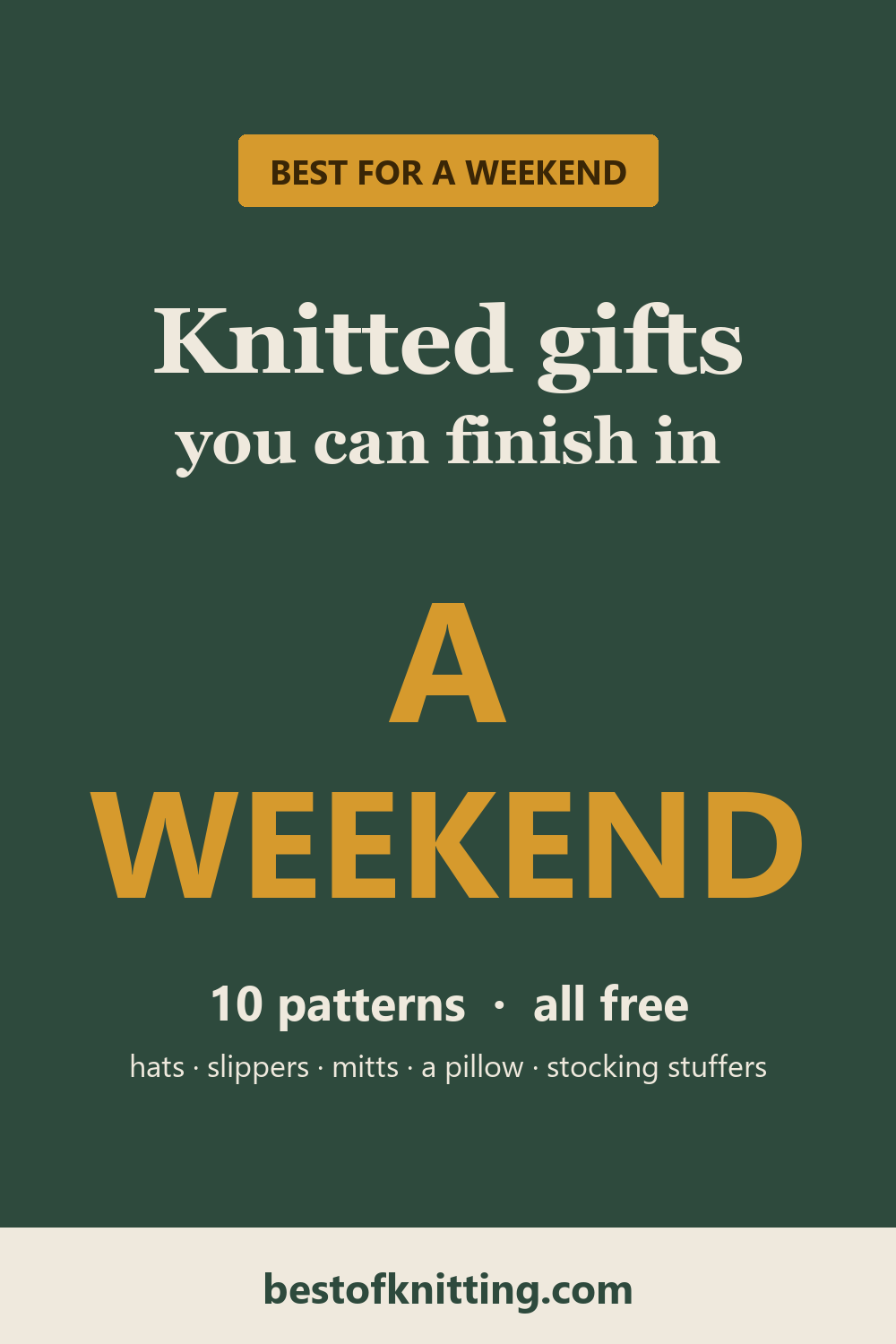 Knitted gifts you can finish in a weekend: 10 free patterns, from Best of Knitting