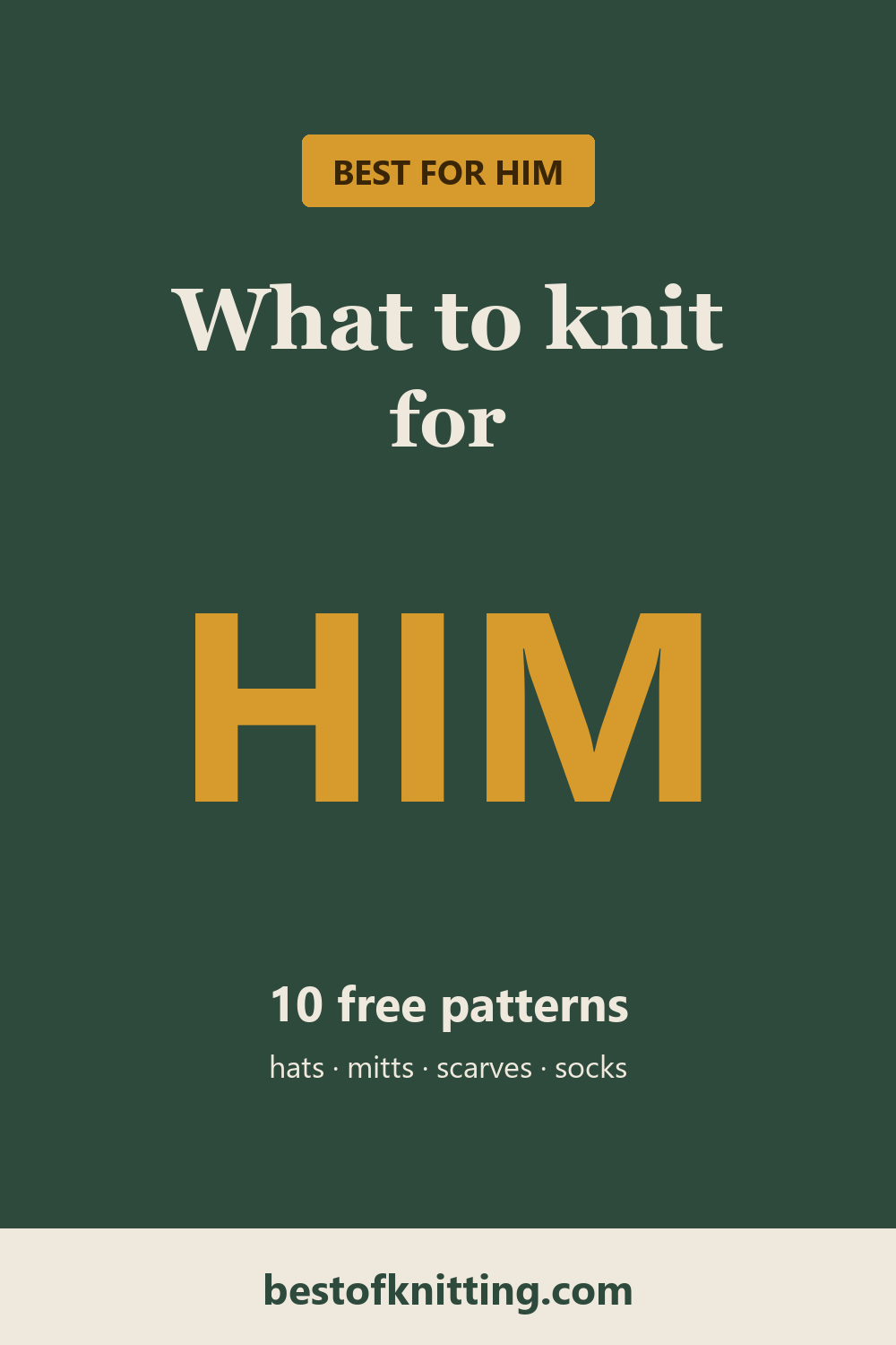 What to knit for him: 10 free patterns, from Best of Knitting